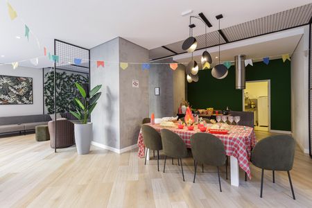 Studio para alugar com 27m², 1 quarto e sem vaga Studio para alugar com 27m², 1 quarto e sem vagaÁrea comum - Salão de festas