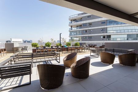 Studio para alugar com 27m², 1 quarto e sem vaga Studio para alugar com 27m², 1 quarto e sem vagaÁrea comum - Área gourmet