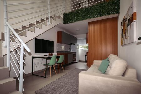 Sala e Cozinha de apartamento para alugar com 1 quarto, 34m² em Ipiranga, São Paulo
