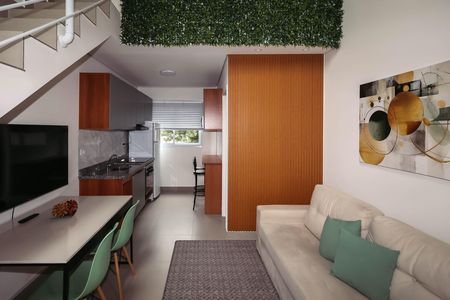 Sala e Cozinha de apartamento para alugar com 1 quarto, 34m² em Ipiranga, São Paulo