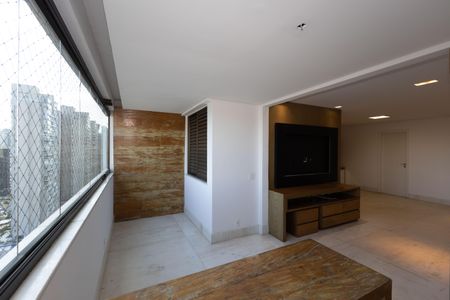 Varanda da Sala de apartamento à venda com 4 quartos, 144m² em Vale do Sereno, Nova Lima