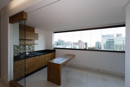 Varanda da Sala de apartamento à venda com 4 quartos, 144m² em Vale do Sereno, Nova Lima