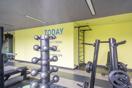 Apartamento para alugar com 42m², 1 quarto e 1 vaga Apartamento para alugar com 42m², 1 quarto e 1 vagaÁrea comum - Academia