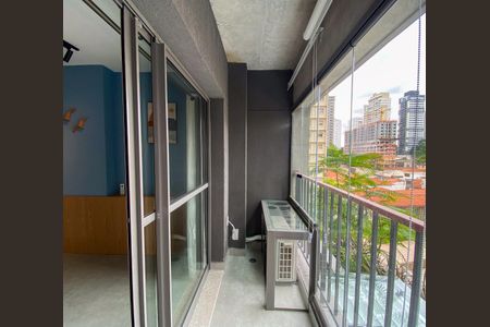 Varanda do Studio de kitnet/studio para alugar com 1 quarto, 29m² em Santo Amaro, São Paulo