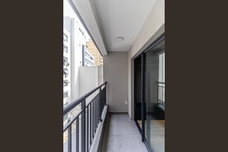 Studio à venda com 27m², 1 quarto e sem vagaVaranda