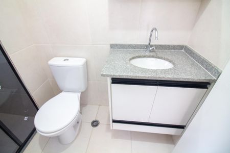 Banheiro da Suíte de apartamento à venda com 2 quartos, 45m² em Jardim Caravelas, São Paulo