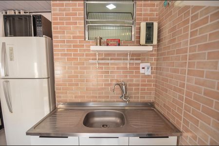 Cozinha de kitnet/studio para alugar com 1 quarto, 22m² em Tijuca, Rio de Janeiro