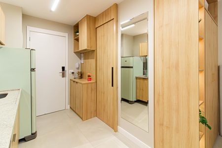 Cozinha de kitnet/studio para alugar com 1 quarto, 25m² em Perdizes, São Paulo