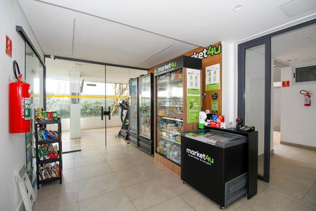 Studio para alugar com 25m², 1 quarto e sem vaga Studio para alugar com 25m², 1 quarto e sem vagaÁrea Comum - Mini Mercado