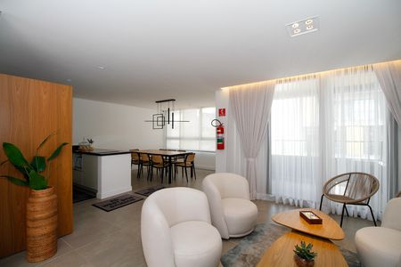 Studio para alugar com 25m², 1 quarto e sem vaga Studio para alugar com 25m², 1 quarto e sem vagaÁrea Comum - Espaço Gourmet