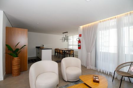 Studio para alugar com 25m², 1 quarto e sem vaga Studio para alugar com 25m², 1 quarto e sem vagaÁrea Comum - Espaço Gourmet