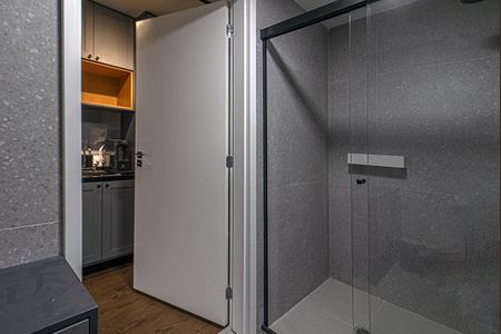 Studio para alugar com 28m², 1 quarto e sem vaga Studio para alugar com 28m², 1 quarto e sem vagaBanheiro Social