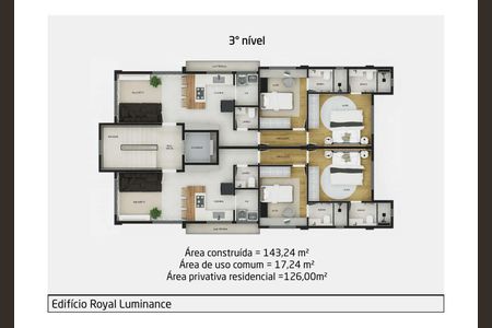 Apartamento à venda com 130m², 2 quartos e 2 vagas