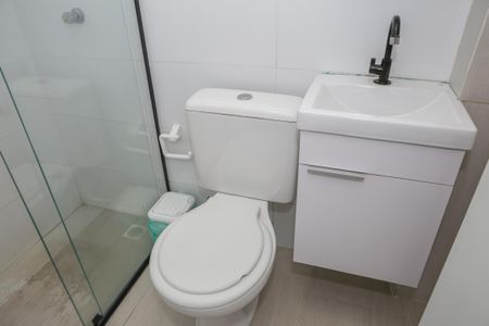Studio para alugar com 25m², 1 quarto e sem vaga Studio para alugar com 25m², 1 quarto e sem vagaBanheiro