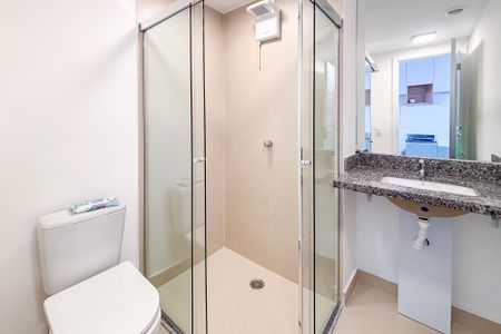 Studio para alugar com 25m², 1 quarto e sem vaga Studio para alugar com 25m², 1 quarto e sem vagaBanheiro