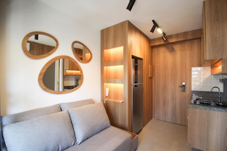 Sala de apartamento para alugar com 1 quarto, 26m² em Vila Olímpia, São Paulo