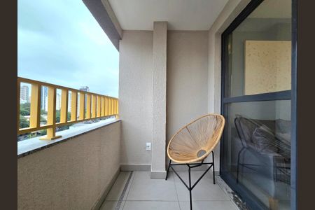 Varanda da Sala de apartamento para alugar com 1 quarto, 26m² em Vila Olímpia, São Paulo