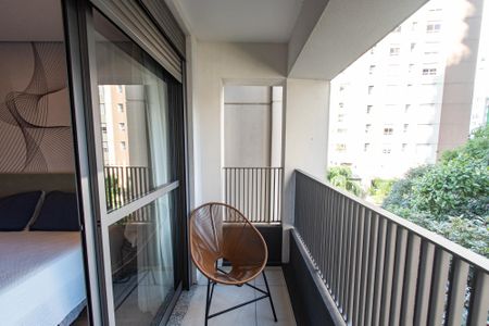 Studio à venda com 30m², 1 quarto e sem vagaVaranda