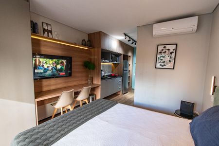 Studio à venda com 30m², 1 quarto e sem vagaSala/quarto