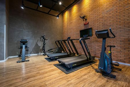 Studio para alugar com 32m², 1 quarto e sem vaga Studio para alugar com 32m², 1 quarto e sem vagaAcademia