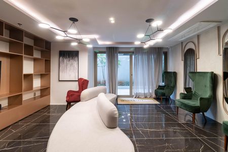 Studio à venda com 27m², 1 quarto e sem vagaHall social