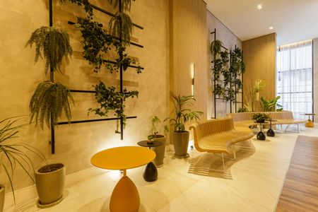 Studio para alugar com 24m², 1 quarto e sem vaga Studio para alugar com 24m², 1 quarto e sem vagaHall social