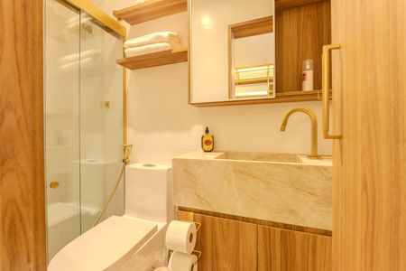 Studio para alugar com 20m², 1 quarto e sem vaga Studio para alugar com 20m², 1 quarto e sem vagaBanheiro