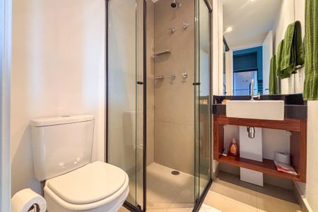 Studio para alugar com 24m², 1 quarto e sem vaga Studio para alugar com 24m², 1 quarto e sem vagaBanheiro