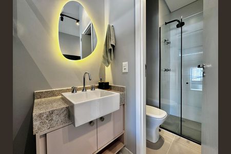 Studio para alugar com 24m², 1 quarto e sem vaga Studio para alugar com 24m², 1 quarto e sem vagaBanheiro