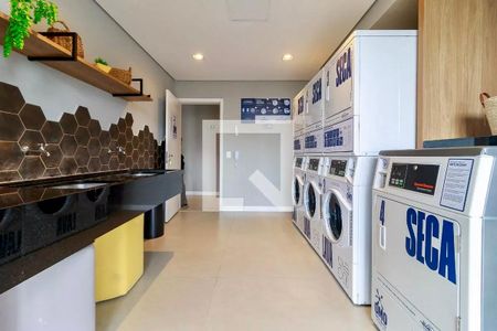 Studio para alugar com 24m², 1 quarto e sem vaga Studio para alugar com 24m², 1 quarto e sem vagaLavanderia