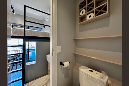 Studio para alugar com 24m², 1 quarto e sem vaga Studio para alugar com 24m², 1 quarto e sem vagaBanheiro