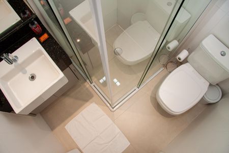 Studio para alugar com 25m², 1 quarto e sem vaga Studio para alugar com 25m², 1 quarto e sem vagaBanheiro Social