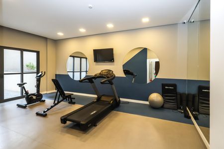 Studio para alugar com 39m², 1 quarto e sem vaga Studio para alugar com 39m², 1 quarto e sem vagaÁrea comum - Academia