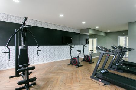 Apartamento para alugar com 44m², 2 quartos e 1 vaga Apartamento para alugar com 44m², 2 quartos e 1 vagaÁrea comum - Academia
