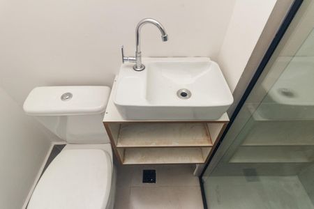 Studio para alugar com 24m², 1 quarto e sem vaga Studio para alugar com 24m², 1 quarto e sem vagaBanheiro