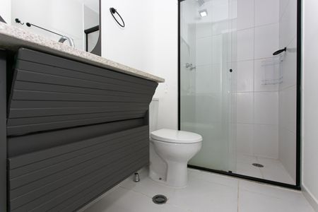 Studio para alugar com 25m², 1 quarto e sem vaga Studio para alugar com 25m², 1 quarto e sem vagaBanheiro