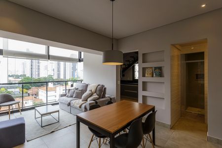 Sala de apartamento para alugar com 1 quarto, 70m² em Vila Olímpia, São Paulo