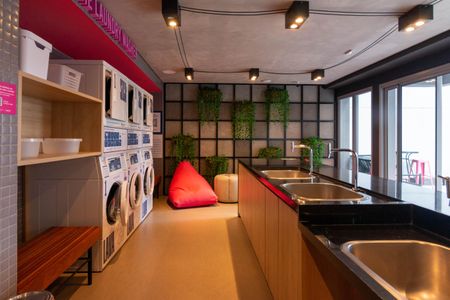 Studio para alugar com 24m², 1 quarto e sem vaga Studio para alugar com 24m², 1 quarto e sem vagaLavanderia
