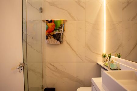 Apartamento à venda com 61m², 2 quartos e 2 vagasBanheiro Social