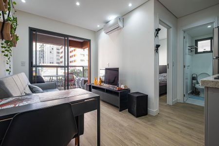 Sala/Cozinha de apartamento para alugar com 1 quarto, 28m² em Jardim Paulista, São Paulo
