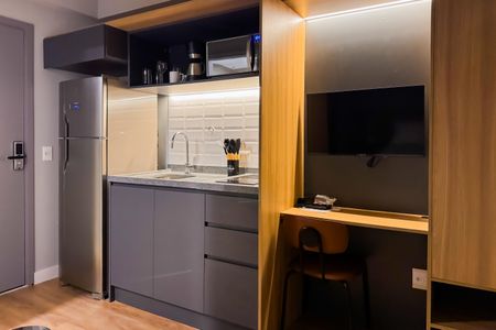 Studio à venda com 26m², 1 quarto e sem vagaCozinha