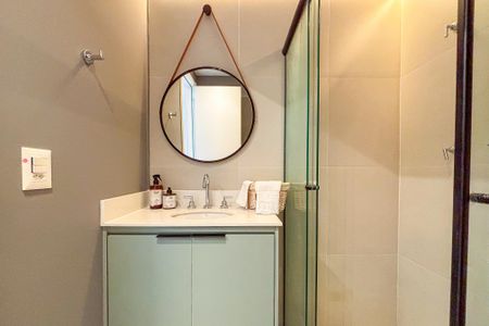 Studio para alugar com 25m², 1 quarto e sem vaga Studio para alugar com 25m², 1 quarto e sem vagaBanheiro