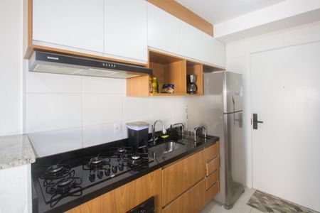 Cozinha de apartamento para alugar com 1 quarto, 29m² em Vila das Belezas, São Paulo