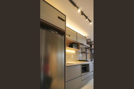 Studio para alugar com 27m², 1 quarto e sem vagaCozinha integrada