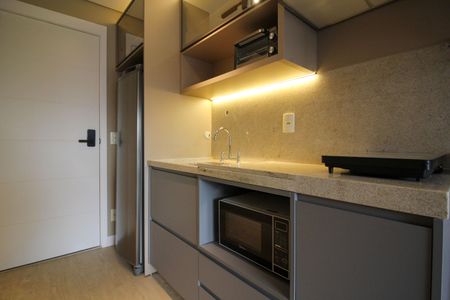 Studio para alugar com 27m², 1 quarto e sem vagaCozinha integrada