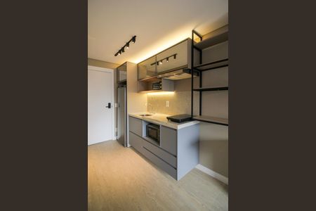 Studio para alugar com 27m², 1 quarto e sem vagaCozinha integrada