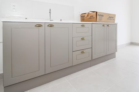 Cozinha de apartamento para alugar com 1 quarto, 27m² em Parque Industrial Tomas Edson, São Paulo