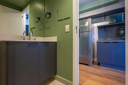 Studio para alugar com 25m², 1 quarto e sem vaga Studio para alugar com 25m², 1 quarto e sem vagaBanheiro