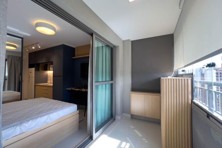Studio para alugar com 26m², 1 quarto e sem vagaVaranda