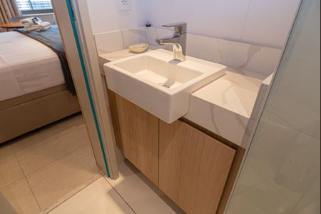 Studio para alugar com 24m², 1 quarto e sem vaga Studio para alugar com 24m², 1 quarto e sem vagaBanheiro